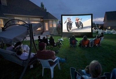   Projector Inflatable Screen Outdoor Home Movie Theater System 12x7