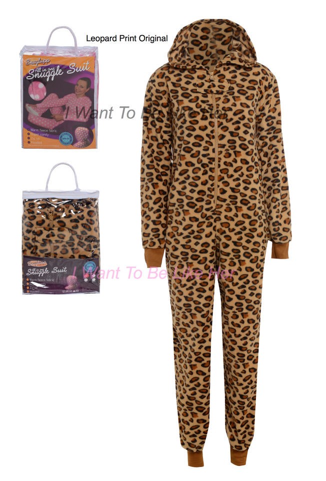 WOMENS LADIES JUMPSUIT ONESIE ALL IN ONE NEW LEOPARD PRINTED CHRISTMAS 