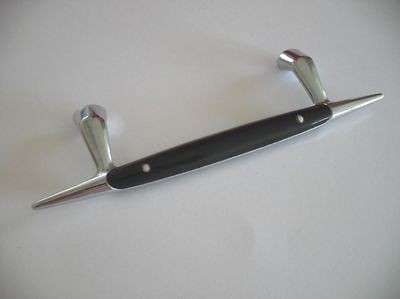   1950s Chrome TAPPAN 400 Oven Stove Door Handles Drawer Pulls Bakelite