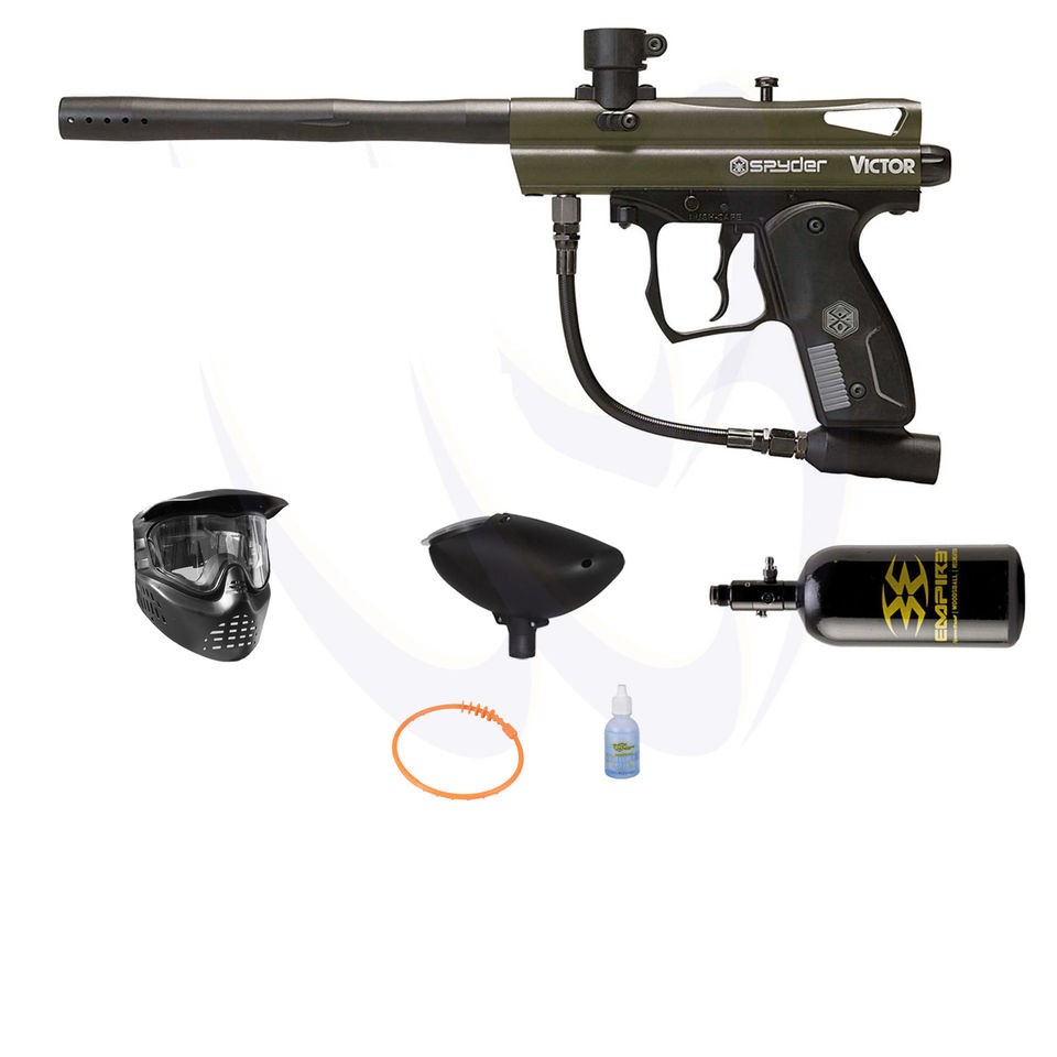 Kingman 2012 Spyder Victor Paintball Marker   Olive HPA N2 Basic Combo 