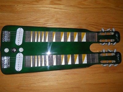 SOJING BRAND NEW DOUBLE NECK LAP STEEL GUITAR(GREEN)