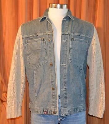 SEAN JOHN BLUE BEIGE CASUAL 100% COTTON DENIM JEAN JACKET YOUTH BOYS 