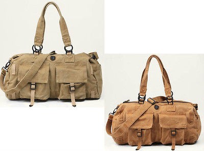   Casual Duffle Travel Bag Luggage Gym Sports Bag Tote Khaki #53B1