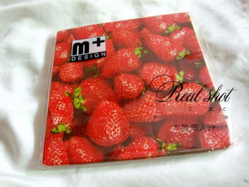 strawberry paper napkins