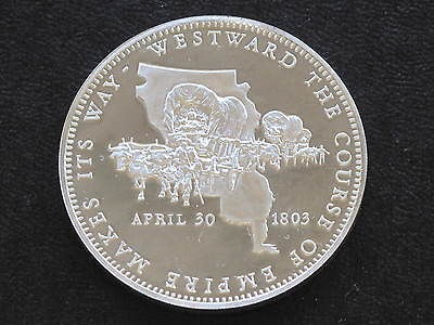 Louisiana Purchase Sterling Silver Coin Medal Franklin Mint D1026