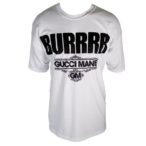 GUCCI MANE burrr white T SHIRT NEW S M L XL brick squad waka flocka 