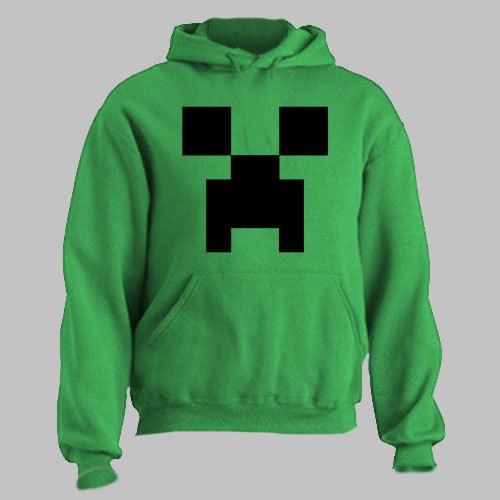 CREEPER ~ YOUTH SIZED HOODIE   minecraft monster rave 3d ALL SIZES 