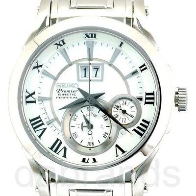 Seiko Premier Kinetic Perpetual Calendar Watch SNP019 SNP019P1