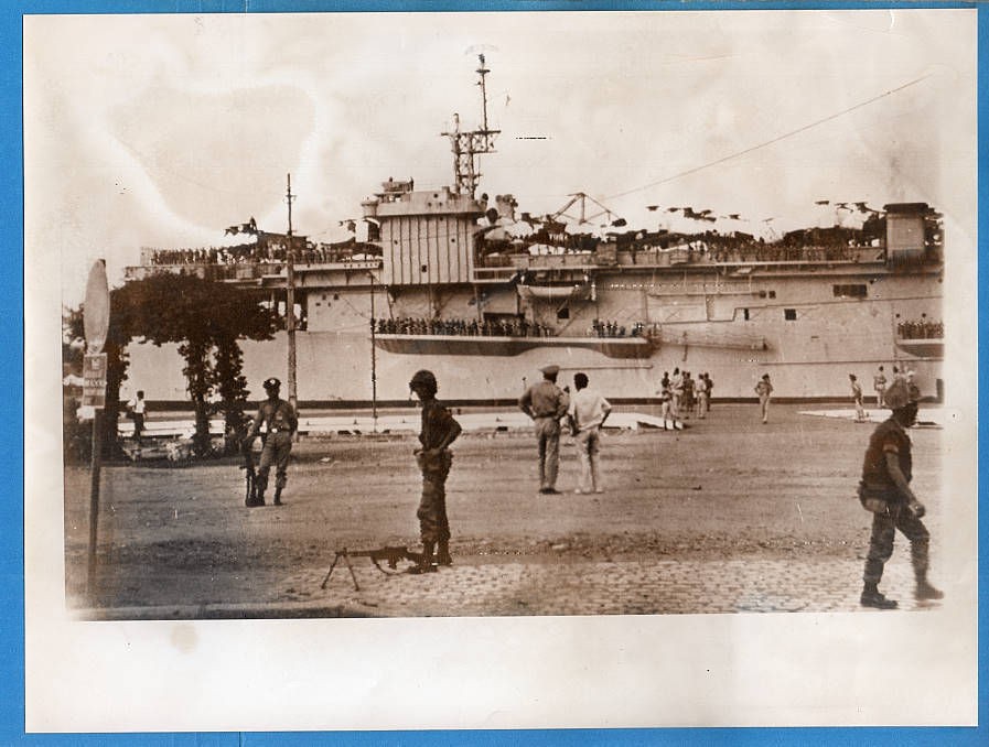 1961 Aircraft Transport T AKV 41 USNS Core Arrives in Saigon Vietnam 