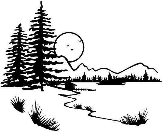 Pine Trees Vinyl Decal Car Truck Boat Window Sticker