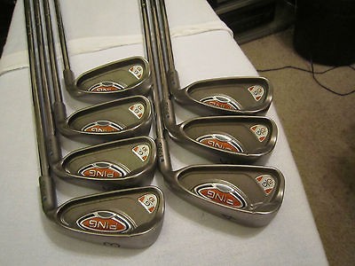 Ping G10 Iron Set G 10   3i 9i   AWT Stiff Flex Steel   Blue Dot +0.5 