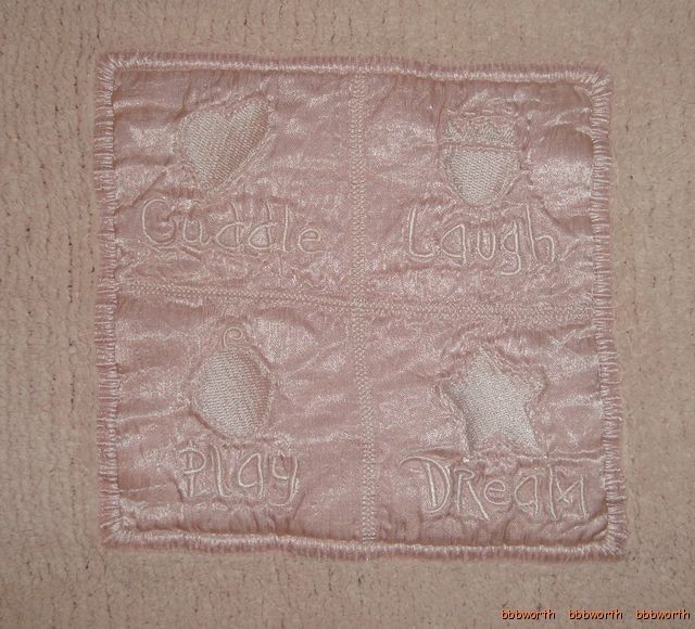   Dreams Baby Receiving Blanket CozyChic Pink Chenille Satin Patch #501
