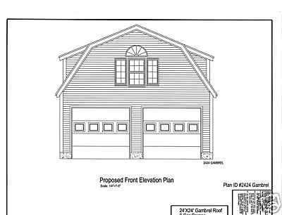 24x24   2 CAR GARAGE PLAN   GAMBREL ROOF   PLAN #2424GB