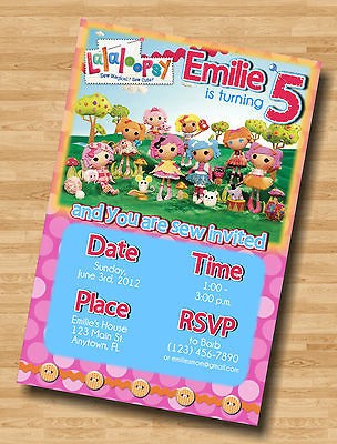 Lalaloopsy Personalized Digital OR Prints Birthday Party Invitation 