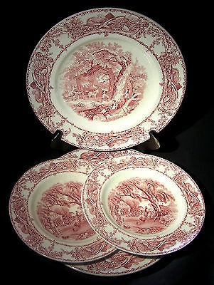 Lovely Set 4 A.J. Wilkinson England Pastoral Staffordshire 