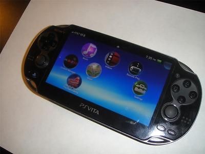 SONY PS VITA BLACK 3G AT&T WIFI GAME PLAYSTATION HANDHELD + MANY 