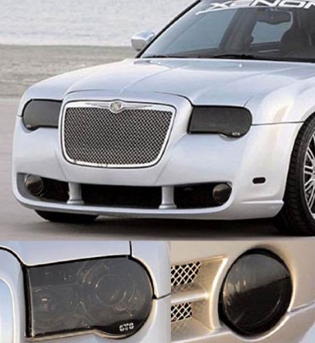   300C GTS Acrylic Smoke 4pc Headlight Fog Light Covers Protection