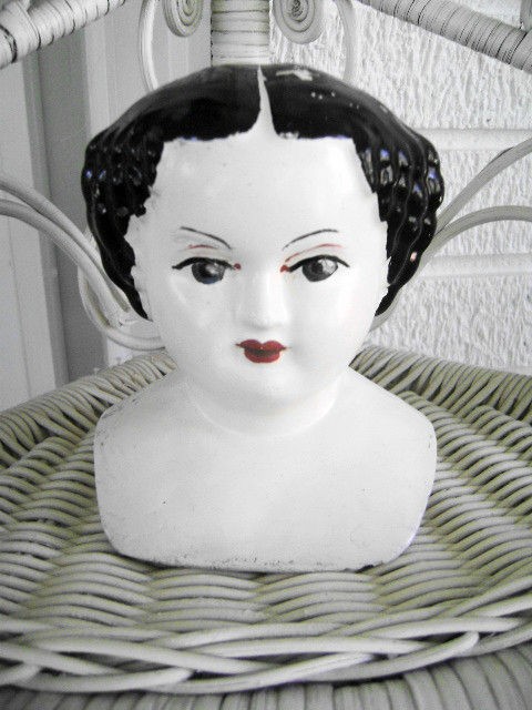 DOLL HEAD BISQUE SHOULDER HEAD LADY