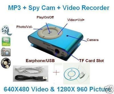 New Portable Digital Video spy camera Clip  player