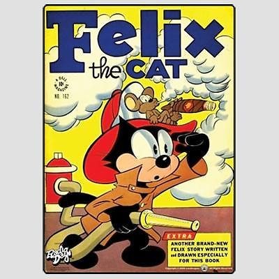 Felix The Cat Radio Days Licensed Vintage Smoke Cigar White T Shirt (S 