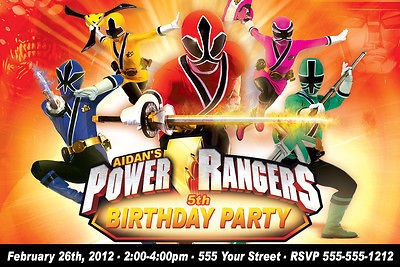 power rangers invitations in Specialty Services