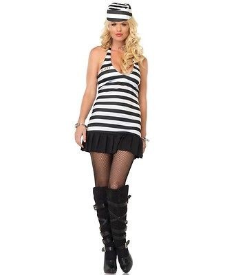 WardenS Mistress Prisoner Jail Bird Sexy Halloween Costume Leg Avenue 