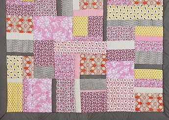   BARN PB TEEN Flora Patchwork Full/Queen Quilt & 2 STD Shams, PINK, NEW