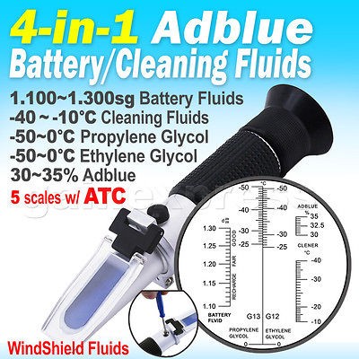   Antifreeze Battery Fluid Ethylene Propylene Glycol Refractometer ATC