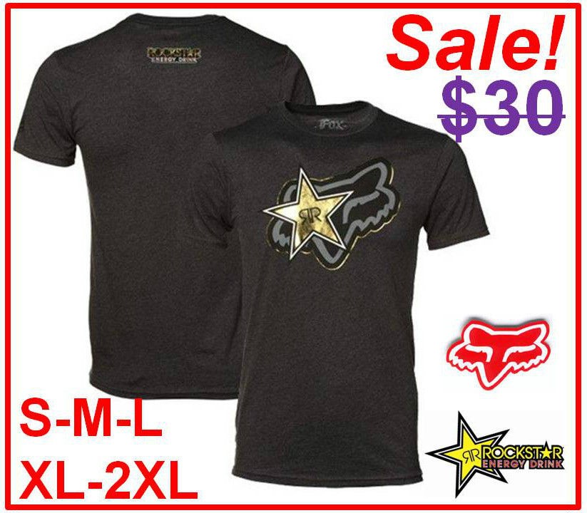 Fox Racing Rockstar Energy Mens Stellar T Shirt MX Moto MTB Clothing 