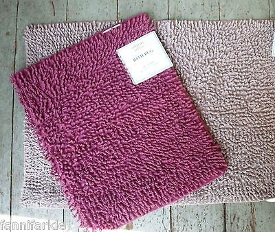 PURPLE SHAG BATH RUG ~ 100% COTTON BATH MAT ~ 18 x 28 ~ MACHINE 