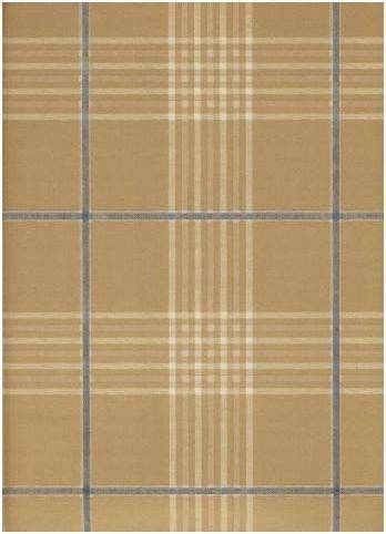 RALPH LAUREN Wallpaper SOUTHHOLD PLAID Blue Beige $120R Double Rolls