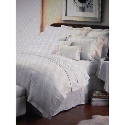 Lauren Ralph Lauren Suite Stripe Matelesse White Queen Nightspread