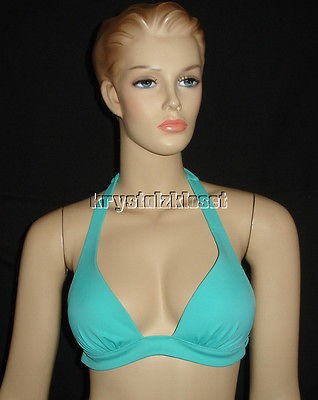 NEW VICTORIAS SECRET $26 LIYA TURQUOISE PUSH UP BIKINI TOP SZ S