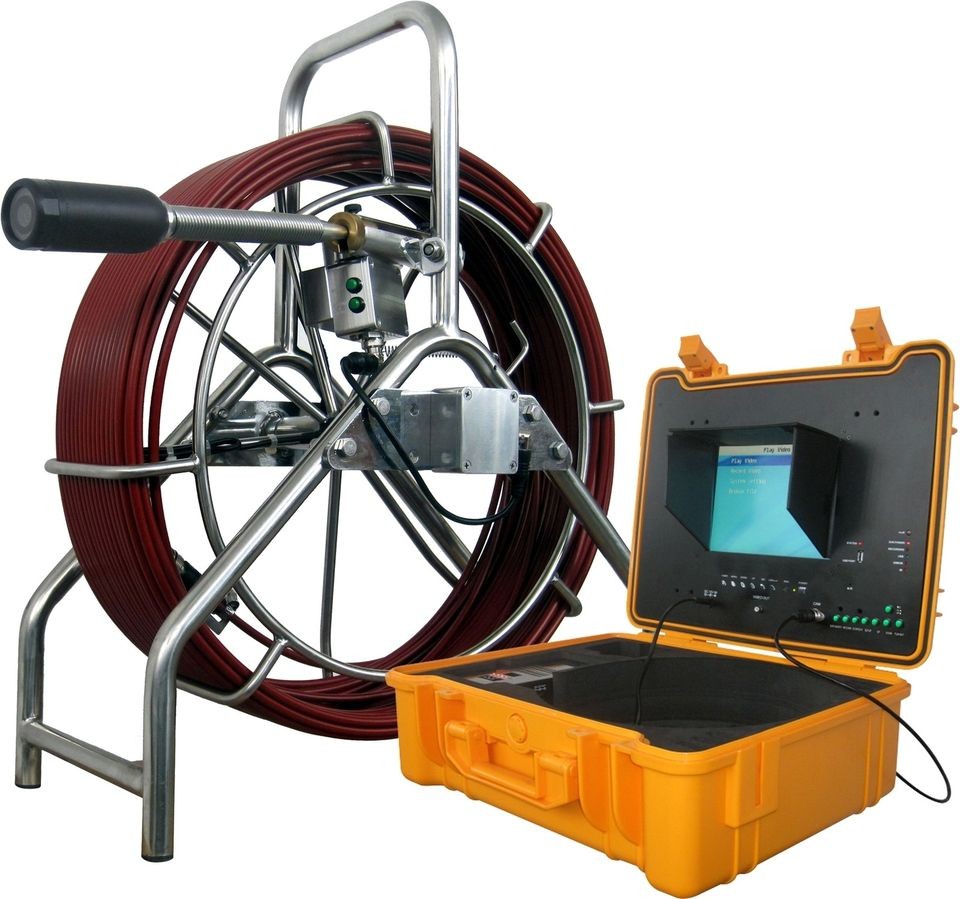 Color Self Level Sewer Camera with Counter and Radio Transmitter