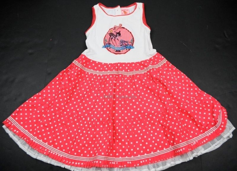 NWT Girls Boutique Mim Pi Polka Dot Bambi Dress 128 8