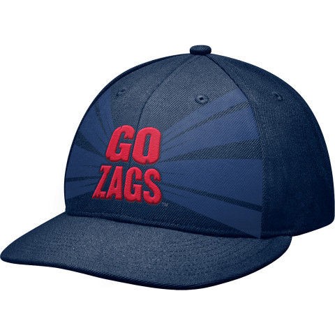 new nike collegiate elite 643 swoosh flex fit cap/hat go zags/gonzaga