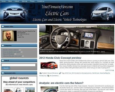 ESTABLISHED ELECTRIC CARS WEBSITE FOR SALE