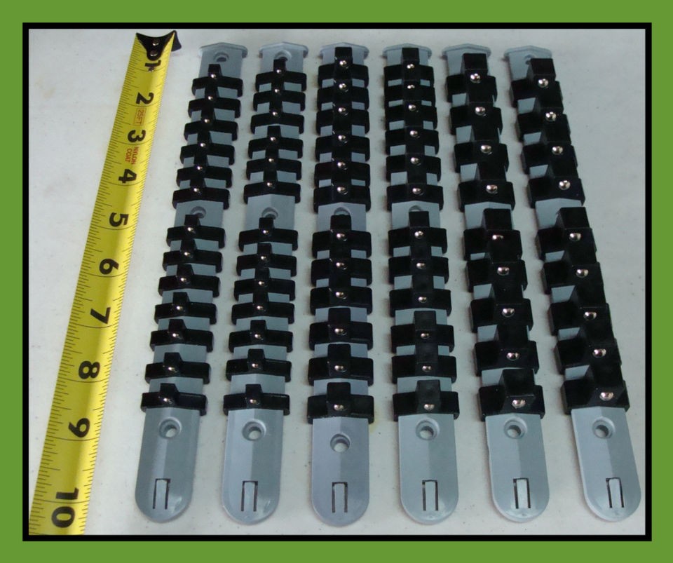 SOCKET RAIL HOLDERS/ORGANIZERS ~ You pick The Size 1/4 ~ 3/8 