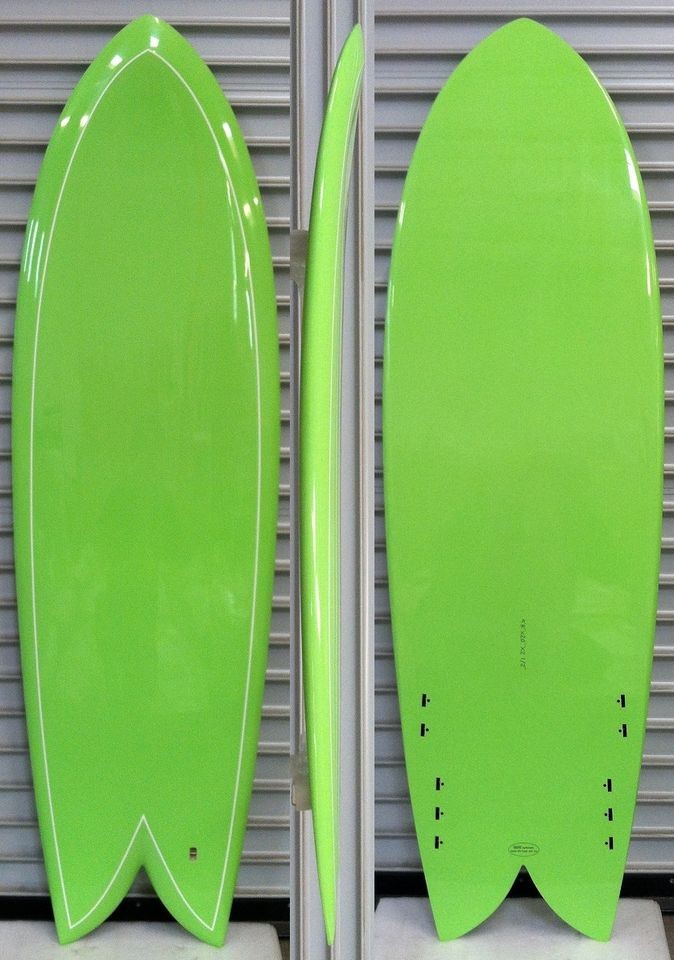 RETRO FISH SURFBOARD EPS CORE SWALLOW TAIL FCS FIN PLUGS TWIN 