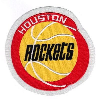 HOUSTON ROCKETS PATCH THROWBACK ERA LOGO LARGE JERSEY HAKEEM OLAJUWON 