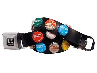 NEW Littlearth Seatbelt Buckle Vintage Soda Pop BOTTLE CAP BELT 