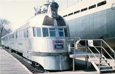 CB&Q Burlington Route Pioneer Zephyr at Museum Postcard