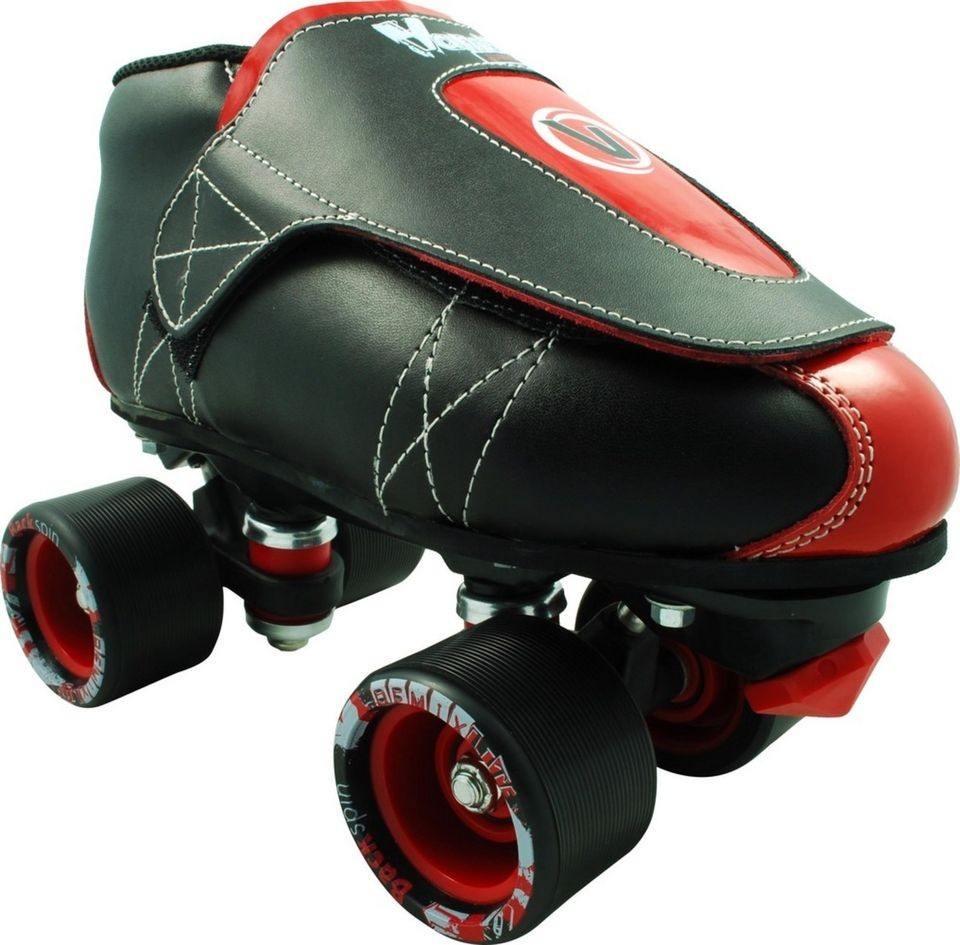 Roller Skates Size 4 Vanilla Junior Jam Skates Black + Red Speed Derby 