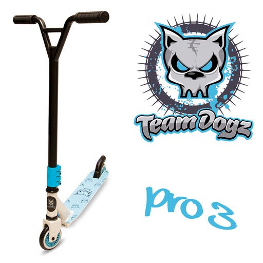 NEW TEAM DOGZ PRO3 KIDS CHILDRENS 360 PUSH SKATE PARK STUNT STREET 