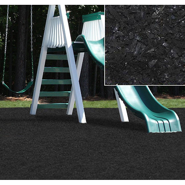   Rubber Playground Mulch   KIDWISE RUBBER PLAYGROUND MULCH   BLACK