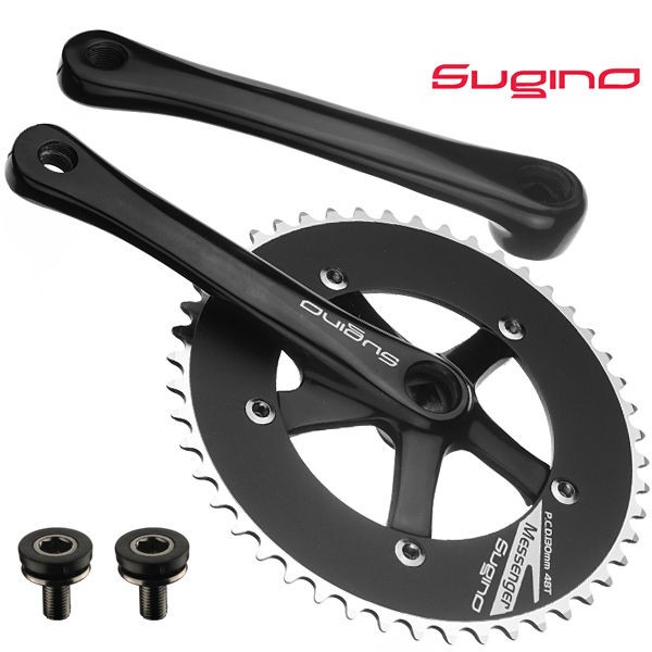 Sugino Track Fixie Bike Crankset RD2 Messenger 48T 165mm Black