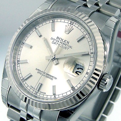 UNWORN MENS ROLEX STEEL DATEJUST JUBILEE BRACELET SILVER SILVER STICK 