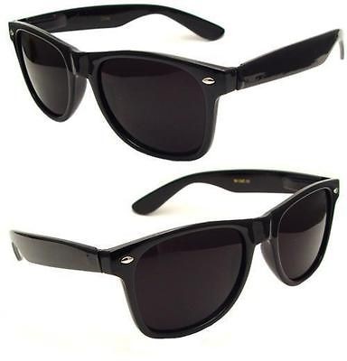   BLACK LENS & FRAME WAYFER INSPIRED STYLE VINTAGE SUNGLASSES 100% UVA