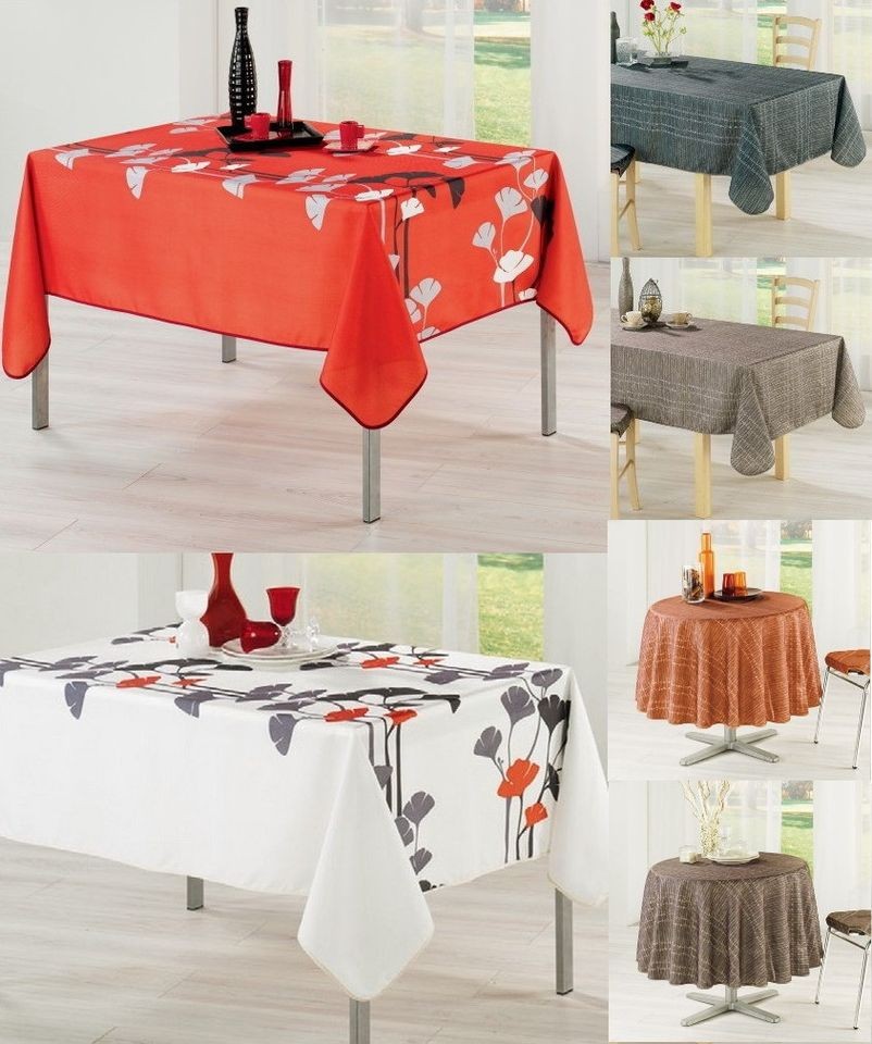   Extra Large Fabric Tablecloth Round & Rectangular 8 10 seater