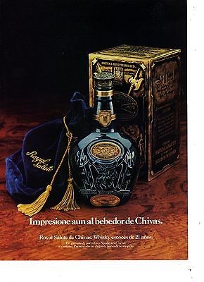 1980 CHIVAS ROYAL SALUTE WHISKY IMPRESIONE VINTAGE PRINT AD in 